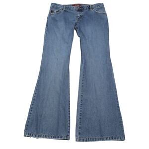 Tyte Jeans Pants Womens 11 Blue Denim Flower Embroidery Bootcut Vintage Inspired